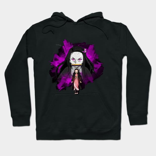 Nezuko purple night Hoodie by Gonpachiro